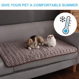 Cooling Mat for Dogs Summer Dog Pad for Small Medium Large Dogs Cats, Pet Ice Silk Blankets Sleeping Mat, Outdoor Dog Self Cooling Crate Sleep Mats Washable Portable