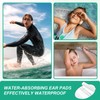 80 Pcs Disposable Waterproof Ear Patches, Soft Cotton Baby Shower