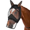 Horse Fly Mask with Ears Long Nose Full Face,Nose Net