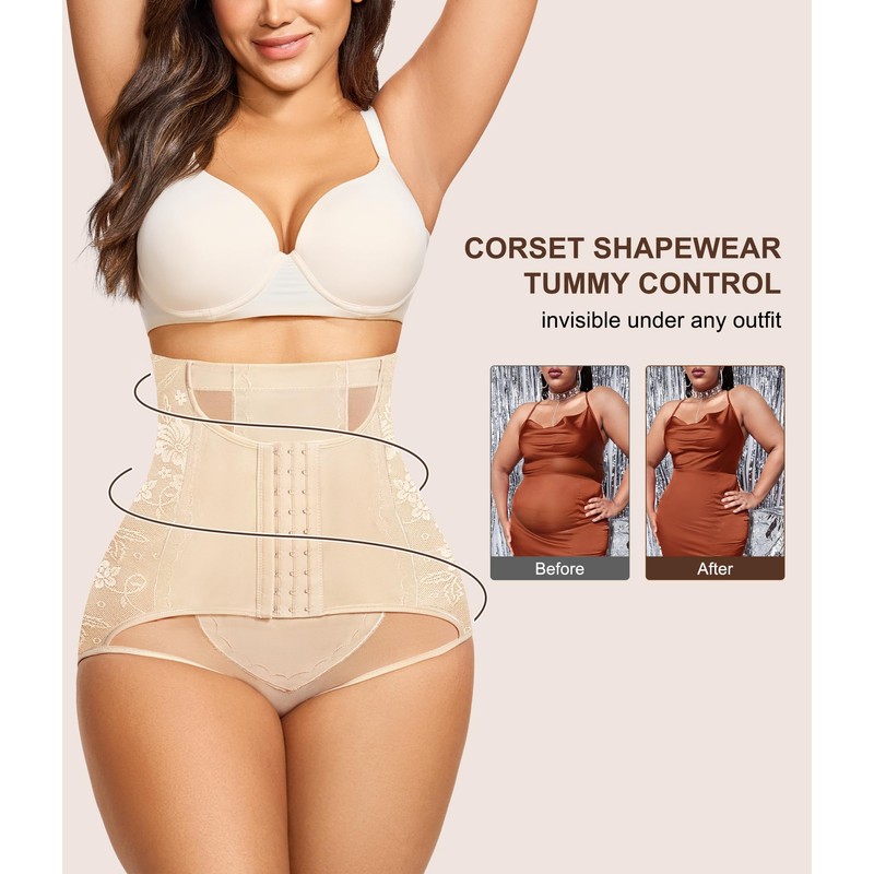 URSEXYLY Tummy Control Shapewear for Women Faja Body Shaper Breathable