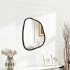 HLFMVWE Asymmetrical Mirror for Wall Irregular Oval Wood Frame Modern