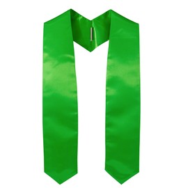 GraduationMall Unisex Adult Plain Graduation Stole 72" Kelly Green