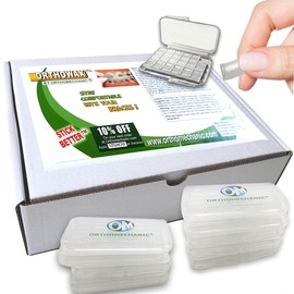 Genuine Orthowax - Dental Orthodontic Waxes (Pack of 100) Stick Better Than Competitors - - Aloe Vera and Vitamin E - Pack of 100