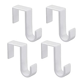 1st Choice Over The Door Hooks 4 Pcs, Z-Shaped Door Hanger Hook Reversible Sturdy Over Door Hooks Fits The 1 3/8” and 1 3/4” Door Widths, Plastic Door Hook Hanger, Towels,White