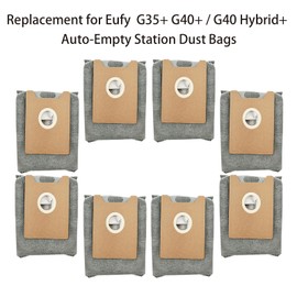 Replacement Dust Bags for Eufy Clean G35+ / G40+ / G40 Hybrid+ Auto-Empty Station Vacuum Bag, 4 Layer Filtration System with Activated Carbon (8 Pack)