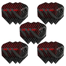 Harrows Taipan Dart Flights | 5 x sets Darts Flights (15 Flights Total) I 100 Micron Dart Flights I Premium Extra Strong Made in UK I Professional Darts Accessories I Red Dart Flights