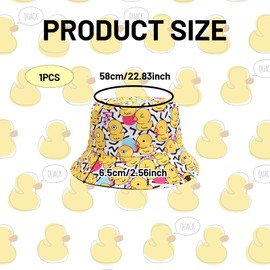 SKJAXF 1 Duck Hat, Duck Bucket Hat for Men and Women, Funny Bucket for Outdoor Activities, Lightweight and Portable Silly for Beach, Travel, Camping, Fishing