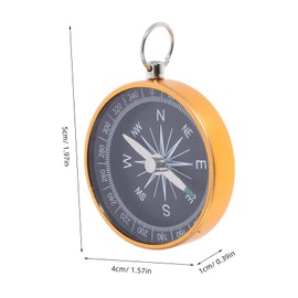 Abaodam Sturdy Aluminum Alloy Portable Compass Keychain Pendant for Hiking Vintage Camping Gear