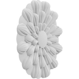 Ekena Millwork ROSC015X020SPRUF 1 1/2" W x 2" H x 1/4" P Petite Springfield Rosette, White