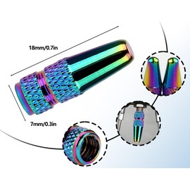 KAPSING 4 pieces iridescent colours valve caps bicycle French aluminium bicycle valve cap dust caps compatible with air valve cap bicycle tyres Presta