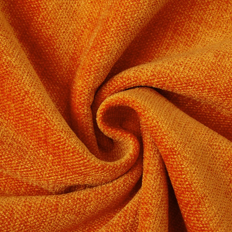 Encasa Chenille Cushion Covers Set of 2 | Orange -