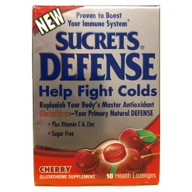 Sucrets DEFENSE Glutathione Supplement 18 Cherry Lozenges Fights Colds Sealed