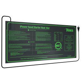iPower 10" x 20" Seedling Heat Mat Warm Hydroponic Heating Pad for Greenhouse