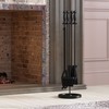 Fire Beauty Fireplace Tools Set 5 Pieces Wrought Iron Fire