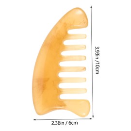 Vaguelly Green Sandalwood Triangular Comb Wide Hair Comb Hair Pick Massage Combs Comb for Massage Anti-static Hair Comb