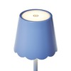 Two's Company Scalloped Edge Shade LED Cordless Table Lamp, 14-Inch,