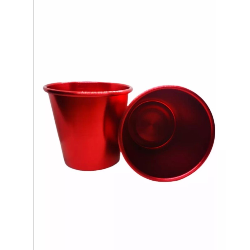 Ligma Vaso D Aluminio Elegant Anodizado 6pza Grueso, Colores 350ml