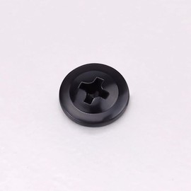 #8 x 1/2" (100 Pack) Stainless Steel Wafer Head Self Drilling Screws, 410 Stainless Steel Phillips Truss Head Sheet Metal Screws, No Pre-drilled Needs, Quick Metal Self Tapping Screws, Black Coated