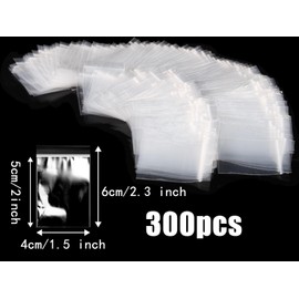 Lonely high heels Grip Seal Bags 300Pcs Small Resealable Clear Plastic Bags Mini Ziplock Bags Little Plastic Bags 6 * 4 cm Tiny Transparent Polythene Pouches For Jewelry Candies