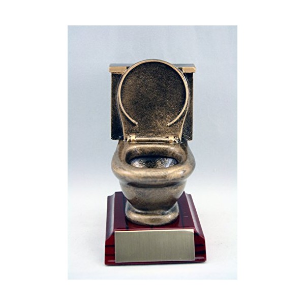 Toilet Trophy with 3 Lines of Custom Text