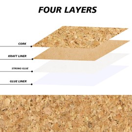 Enjoy Myself Self Adhesive Backed Cork Roll, Natural Cork Drawer Shelf Liner for Crafters, Corkboard Paper Sheets for Furnitures and DIY Projects (Coarse Pattern, 5.5x118 inch)