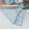 Helen Round Linen Tea Towel, duck egg blue. This beautiful,