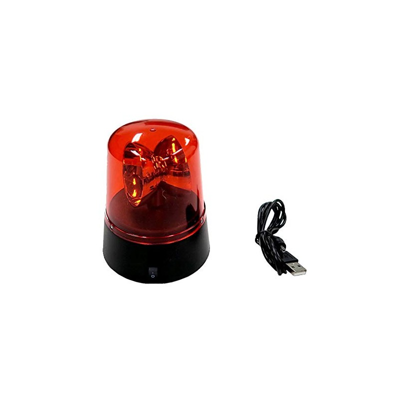 Patymo Party Light (Red/Rotating Light), Battery/USB Powered (Red Light)