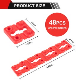 Outlet Spacers for Electrical Box, 48 PCS Spacers for Box Extender Kit, Plastic Wall Plate Spacer, Tile Backsplash Shims for Loose Outlet/Switch Repair (Stackable)