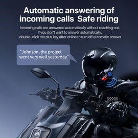 YOVDA Motorcycle Helmet Bluetooth Headset Ultra-Thin Headphone, 90 Hours Playing time Helmet Bluetooth with CVC Noise Cancellation Stereo Music Automatic answering