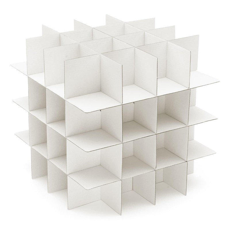 CKB LTD Clear Christmas Bauble Storage Box Cube with Dividers