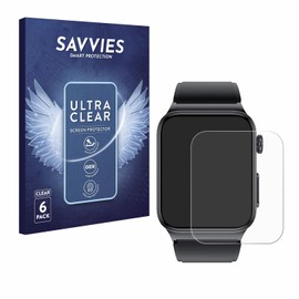 Savvies Pack of 6 Screen Protectors for Douself Smartwatch 1.85 Inch Screen Protector Ultra Transparent