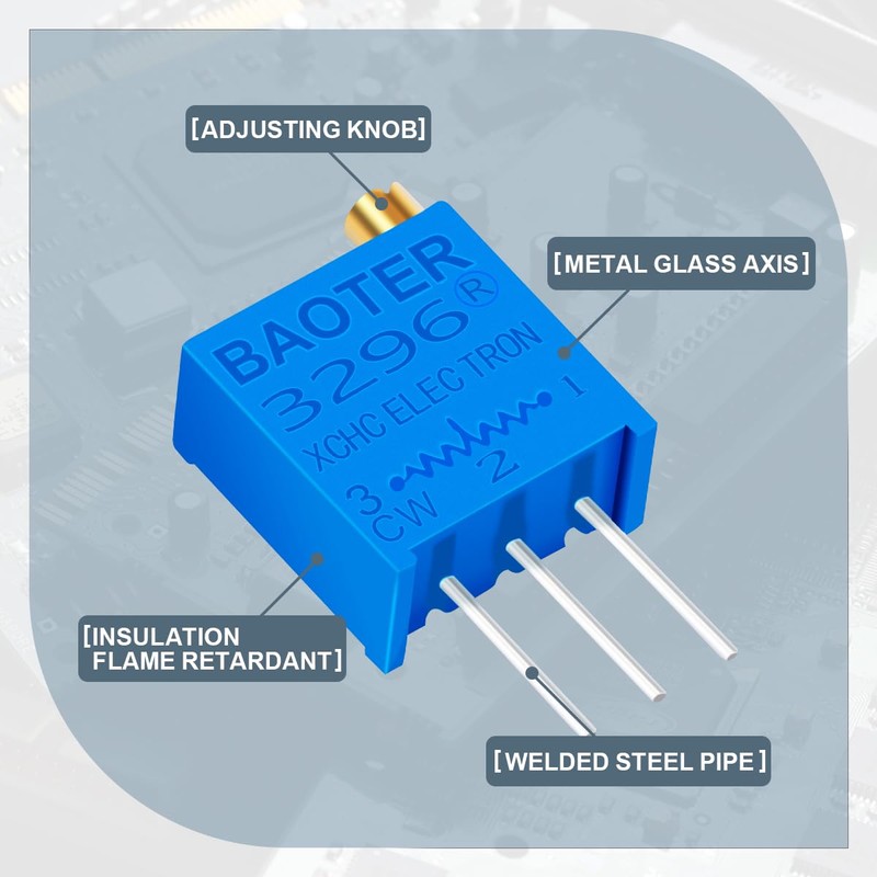 Innfeeltech 20pcs 500 Ohm Multiturn Trimmer Potentiometer Blue Adjustable Variable