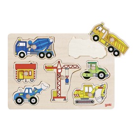 Goki 57593 Puzzle Construction Vehicles