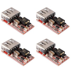 USB Step Down Module 12V to 5V 3A USB Step Down Module DC DC Converter Module Car USB Phone Charger DIY Module 4 Pack