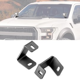 ROMELACK Hood Hinge Mount Brackets Ditch Light Bar Bracket Compatible with Ford F150 2015-2023 Fit Raptor 2017-2023(No Drilling)