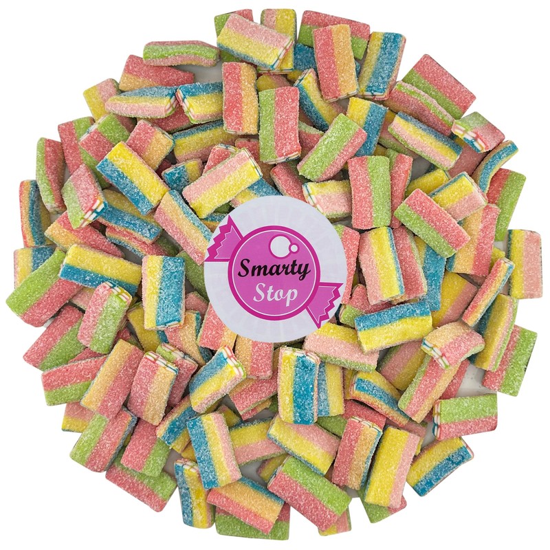 Smarty Stop Sour Licorice Filled Gummy Candy, Brick Shaped Bite-Sized