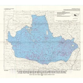 Historic Pictoric Map : Geohydrology and Simulation of Steady-State Flow Conditions in Regional Aquifer Systems in Cretaceous and Older Rocks underlying K, 1996 Cartography Wall Art : 18in x 16in