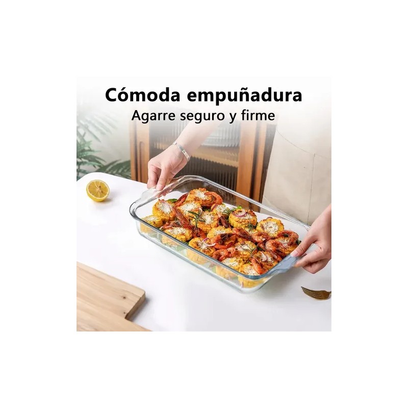 Refractario Bandeja Para Hornear 2.2l Y 2contenedores 370ml