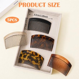 Ymapinc Pack of 5 French Clip On Hair Comb