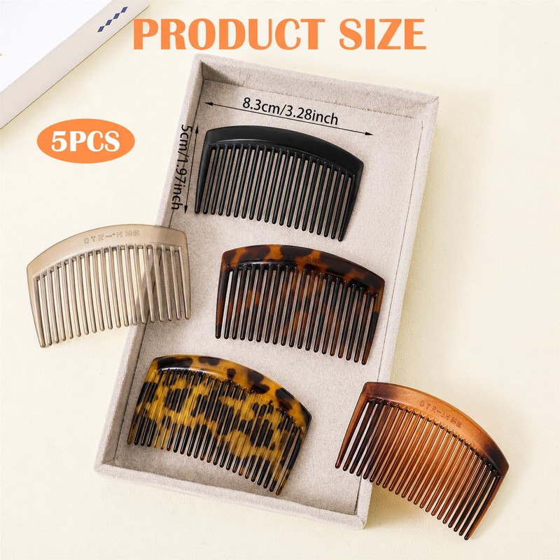 Ymapinc Pack of 5 French Clip On Hair Comb