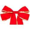 CaPiSo Set of 4 Velour Bows Red 20 x 30