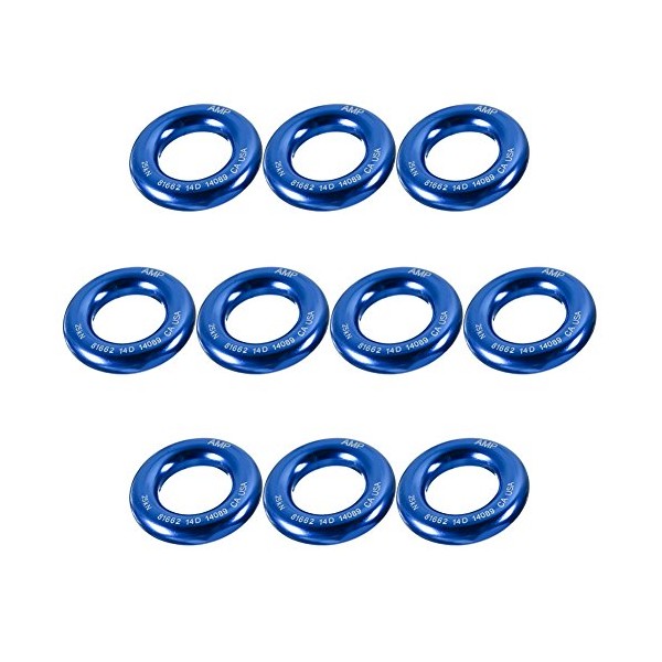 Fusion Climb Perfect Tension Aluminum O-Ring Small 2" Blue 25KN 10-Pack