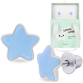 925 Sterling Silver Star Blue Stud Earrings for Girls Hypoallergenic Safety Screw Back Rhodium Plated - Star Blue Gifts Earrings for Baby Toddlers Little Teens Kids Jewelry