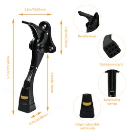 Kickdown Door Stopper, 2 Packs Door Holder to Keep Door Open,4 Inch One Touch Semi-Automatic Satin Nickel Doors Stoppers,Adjustable Height and Rubber Tip,Heavy Duty Door Stop,Door Holder.