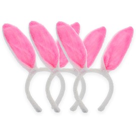 Set of 3 Easter Fabric Bunny Ear Headbands, Each 11.7 Inches