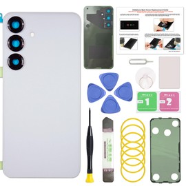 GREEN FUSION Compatible with Galaxy S25 Back Glass Cover Replacement, with Pre-Installed Camera Lens & Pre-Cut Tape, Includes Instruction, ICY Blue