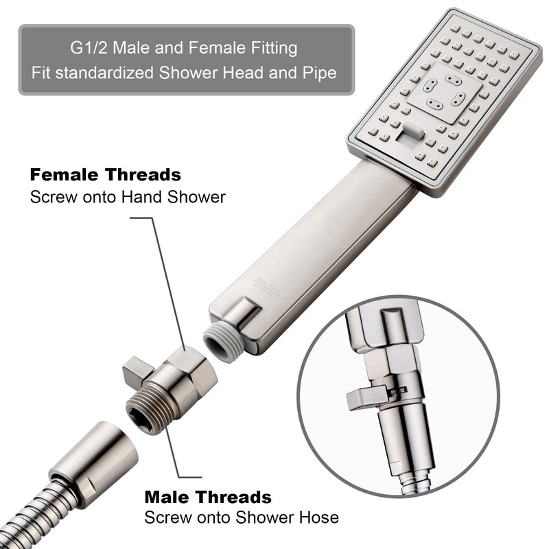 BRIGHT SHOWERS Water Flow Control Valve, Brass Shower Valve with