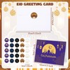Yeaqee 100 Pack Eid Mubarak Cards with Envelopes and Stickers