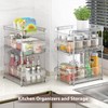 Clear Bathroom Organizers 2 Sets 3 Tier, Pull Out Organizer