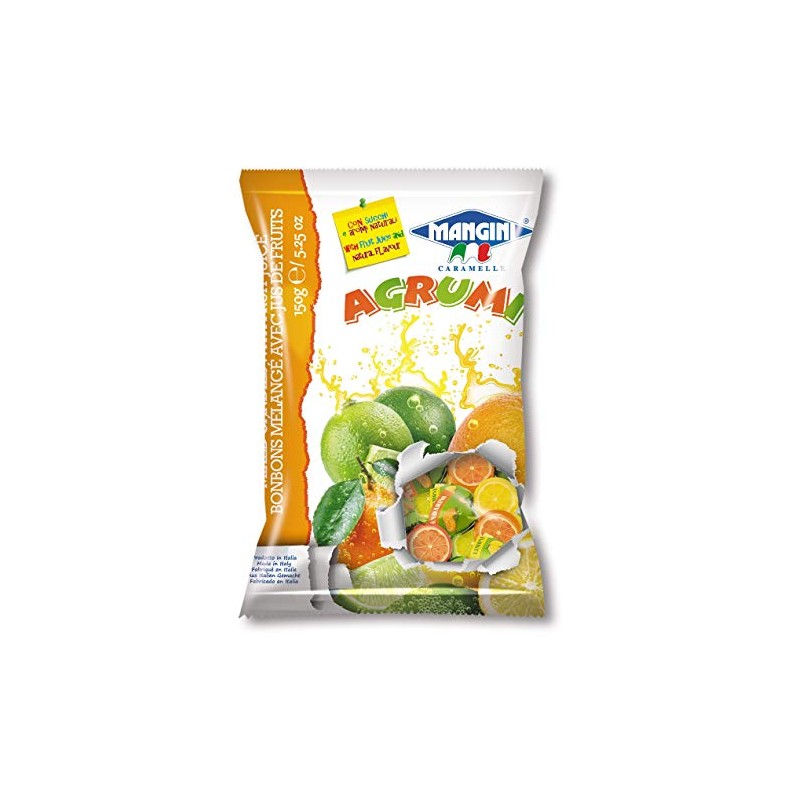 Mangini Citrus Mix Italian Candy (Agrumi) 150g bag (5 pcs)